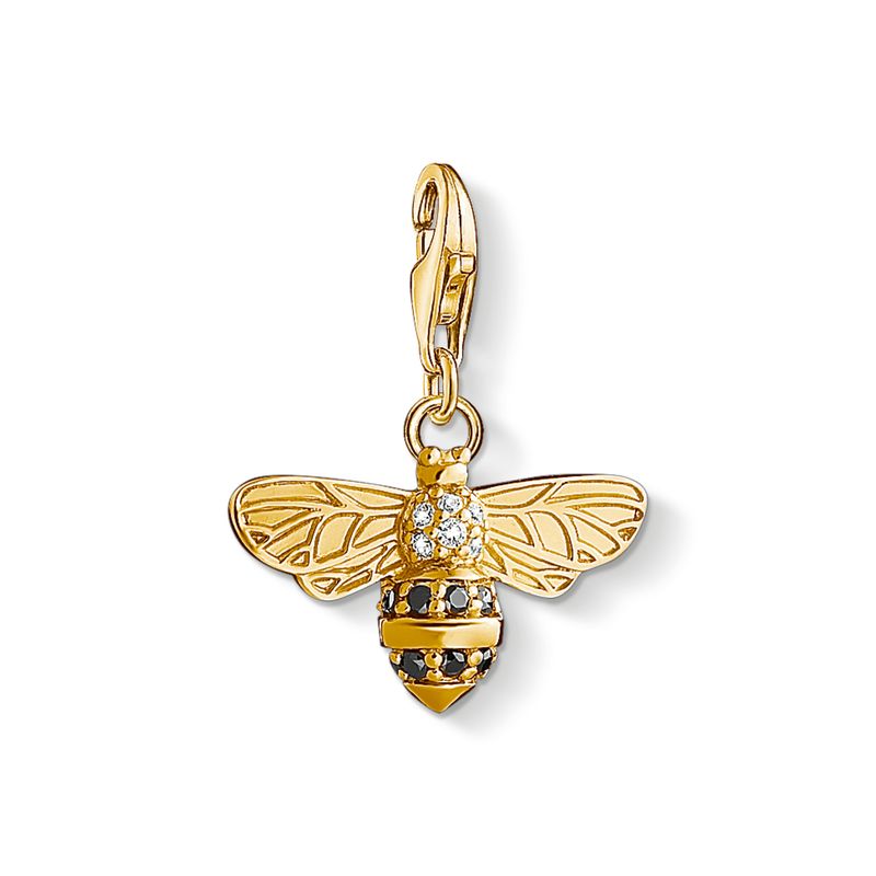 THOMAS SABO charm- bie, forgylt sølv