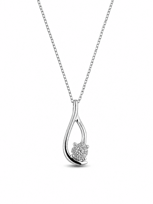 Hovedbilde Anheng 585 hvitt gull og dia.0,16ct TW/SI, ...