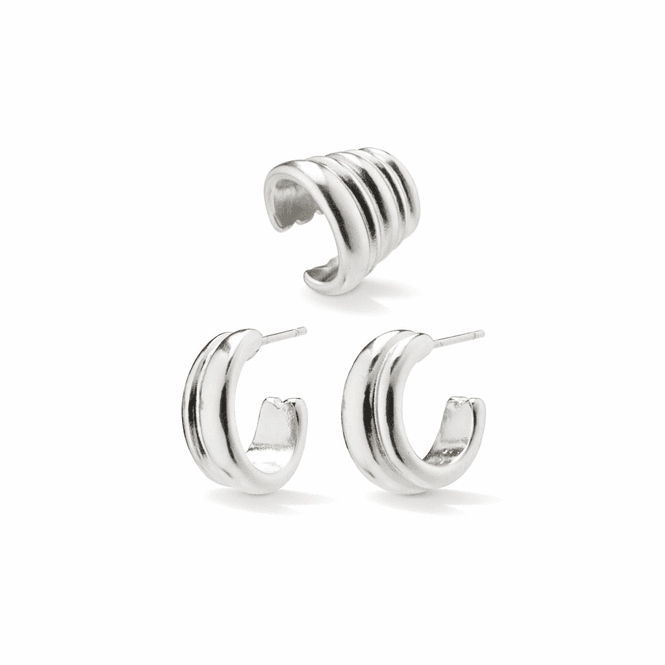 Hovedbilde PILGRIM NADYA ørepynt + earcuff, sølvbelagt, ...