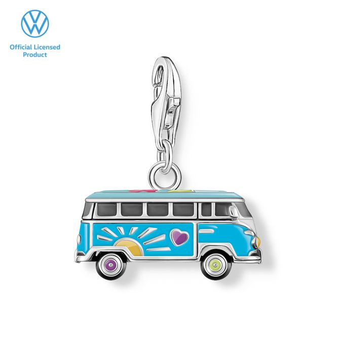 Hovedbilde THOMAS SABO Charm, Blå VW hippiebuss sølv og ...