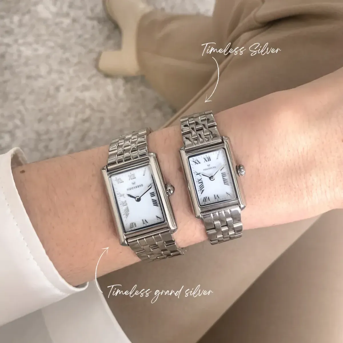 Mockberg Unisex - Timeless Grand Stål / Hvit 23x31mm