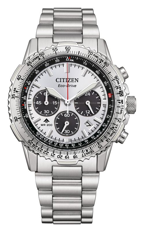 Citizen Eco-Drive Chrono Mens Stål / Sølv Ø40mm