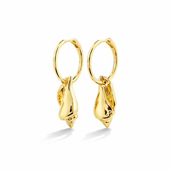 Hovedbilde PILGRIM BREEZE øredobber gullbelagt, lengde 30 mm