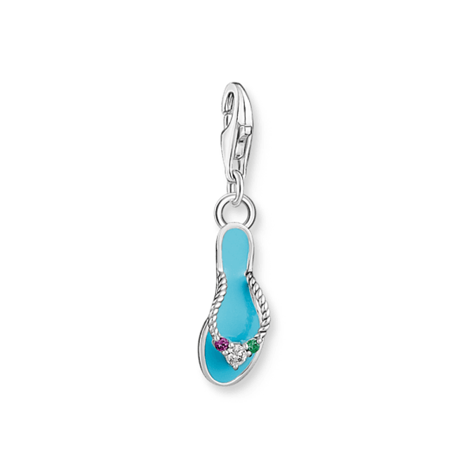 Hovedbilde THOMAS SABO charm, turkis sandal- sølv og emalje