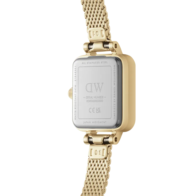 DW Quadro Mini Evergold Champagne 15,5x18mm