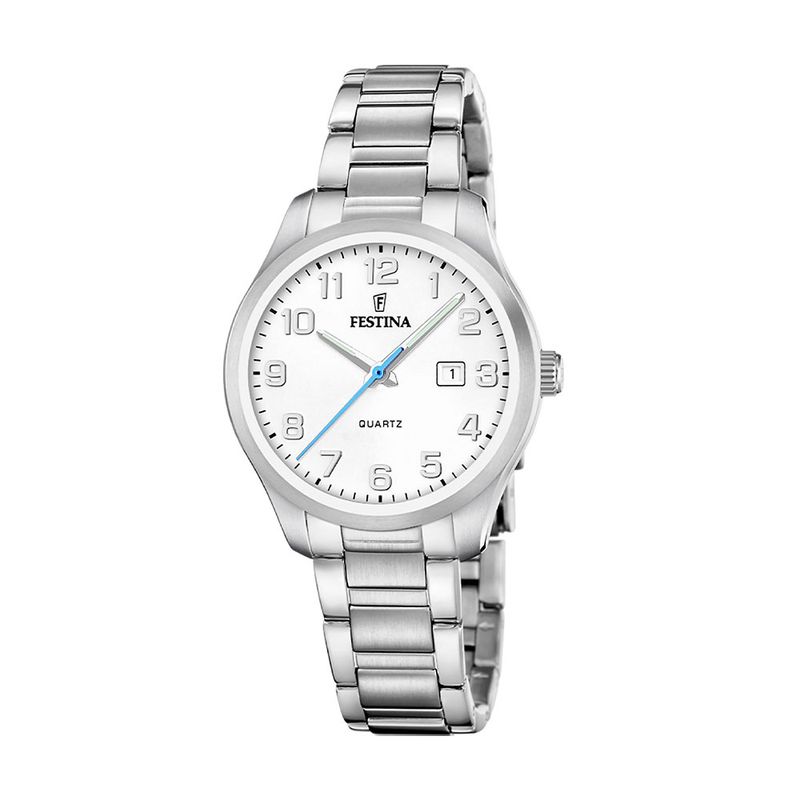 Festina, dame, lenke, hvit skive, tall - 5 ATM, Ø 34 mm 
