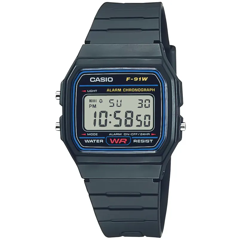 Casio Timeless 33mm 3ATM F-91W-1YEG