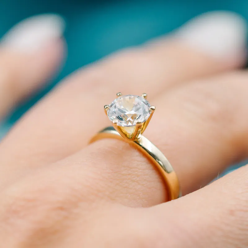 Ring CONTESSA 585 gull med LAB grown diamant 2,00ct VS1