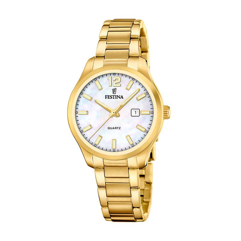 Festina, dame, lenke, PVD, perlemorskive - 5 ATM, Ø 34 mm 