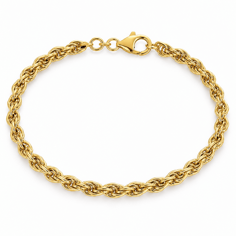 Armbånd i 585 gult gull, Cordell, 3,3mm, 19cm