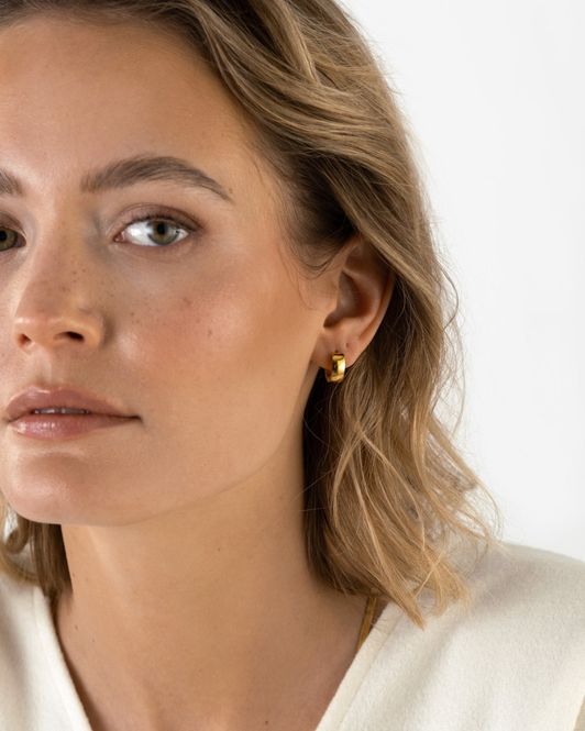 Hovedbilde Mockberg Ørepynt - Chunky Gold Hoops (Large) ...