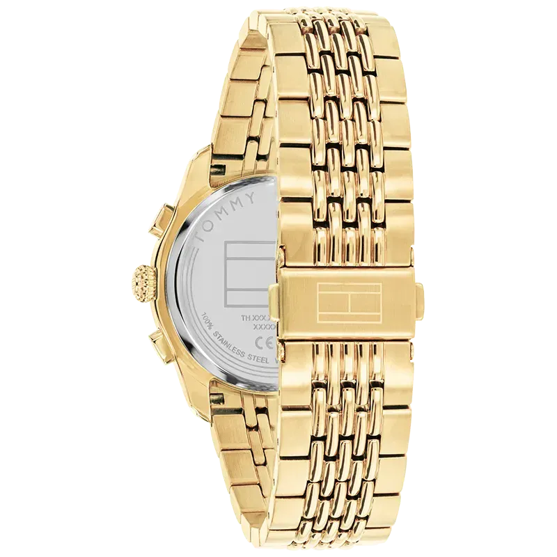 Tommy Hilfiger Ø38mm 5ATM gull/grønn
