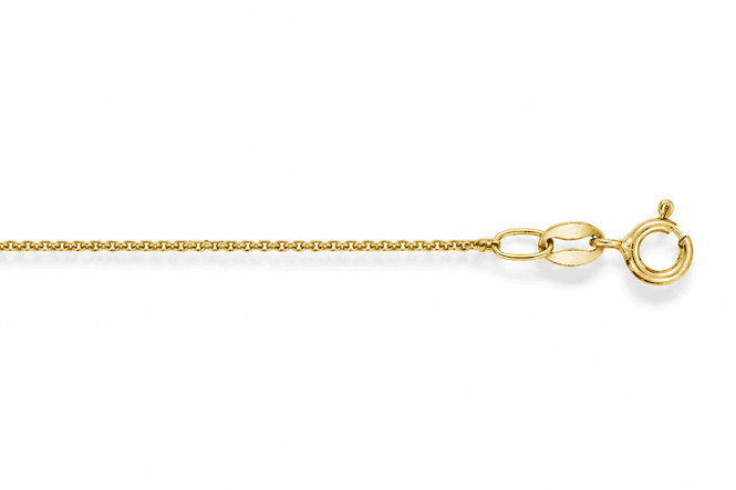 Hovedbilde Anker kjede, 50cm, 1,2mm, i forgylt sølv