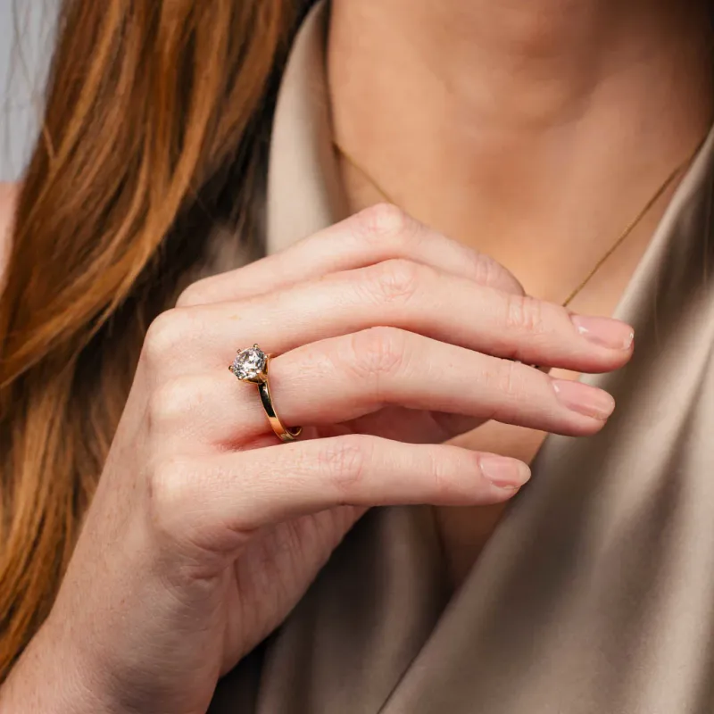 Ring CONTESSA 585 gull med LAB grown diamant 2,00ct VS1