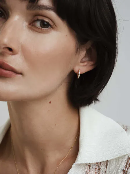 Hovedbilde Mockberg Shiny Jolie Gold Combo Sett / Øreringer ...