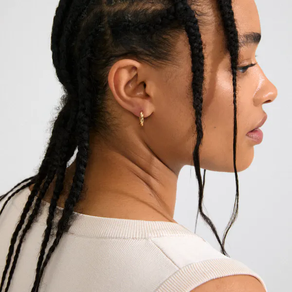 Hovedbilde PILGRIM DECLAN øredobber, gullbelagt -Ø15mm