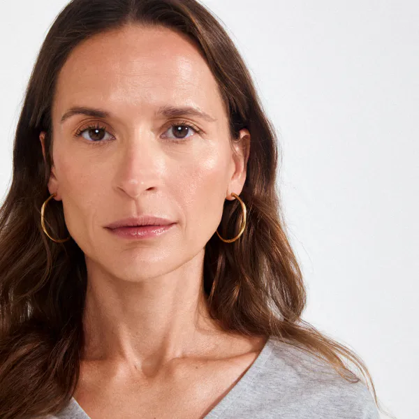 Hovedbilde PILGRIM HAZE øredobber, gullbelagt -Ø42mm