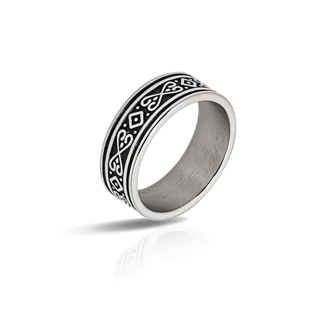 Hovedbilde Rochet herrering- TALISMAN polert stålring 8mm