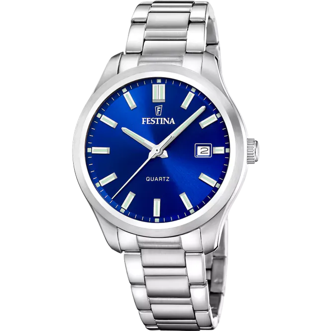 Hovedbilde Festina, herre, Ø42mm, 50m, lenke, blå skive