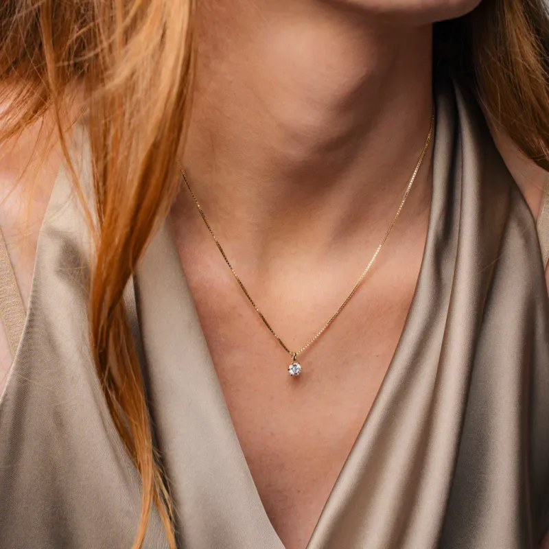 Halskjede CONTESSA 585 gull med LAB grown diamant 0,50ct VS1