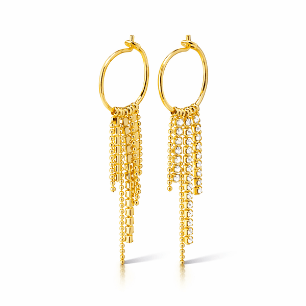 Hovedbilde PILGRIM MAJA ørepynt, krystaller, gullbelagt