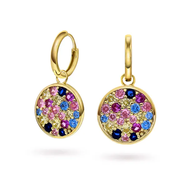 Hovedbilde Shine øreringer i forgylt sølv, Forgylt H:28 mm ...