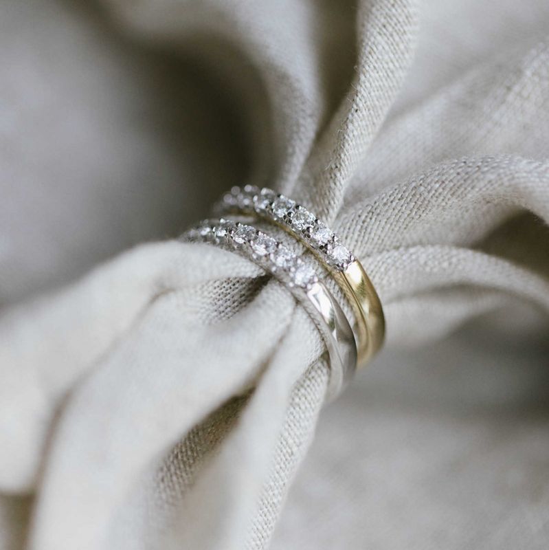 Ring i 585 gult gull med diamanter 0,50 WSI