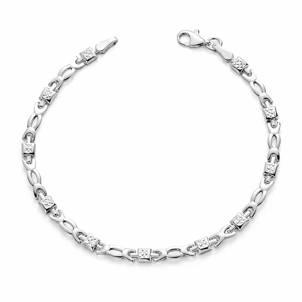 Hovedbilde Armbånd i 585 hvitt gull 19CM