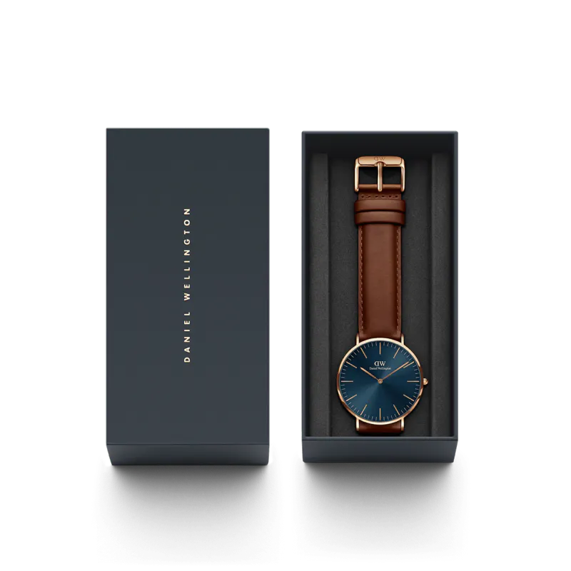 DW Classic St. Mawes Artic blå- brun- Ø40mm DW00100626