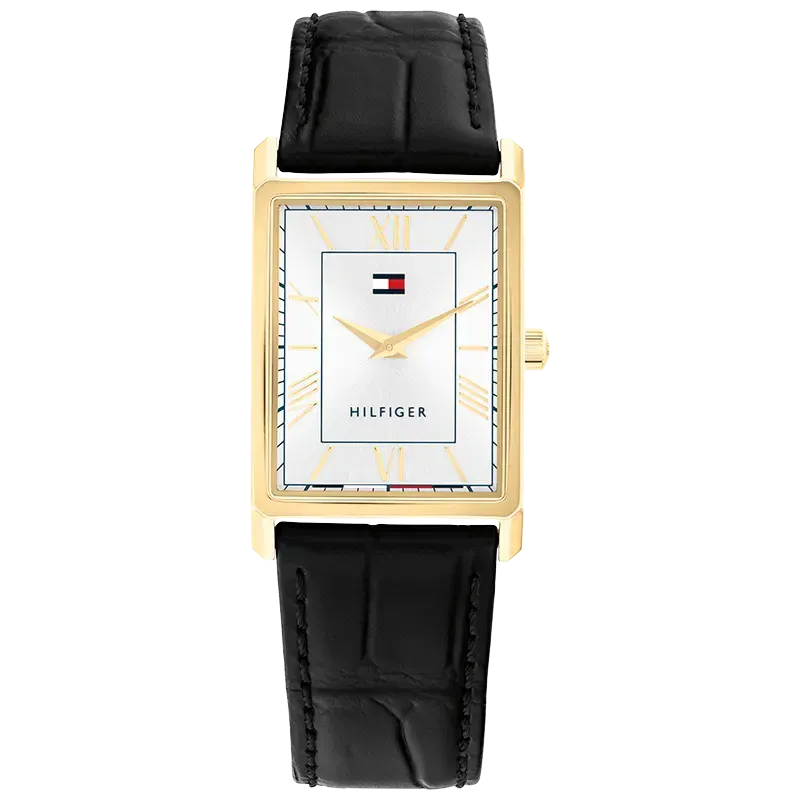 Tommy Hilfiger 26mm 3ATM Sort/Gull
