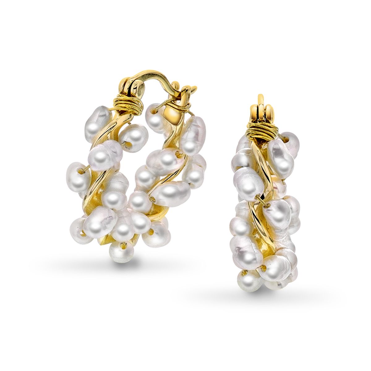 Sandra Lyng 'Perledrøm' øreringer i sølv med ferskvannsperler