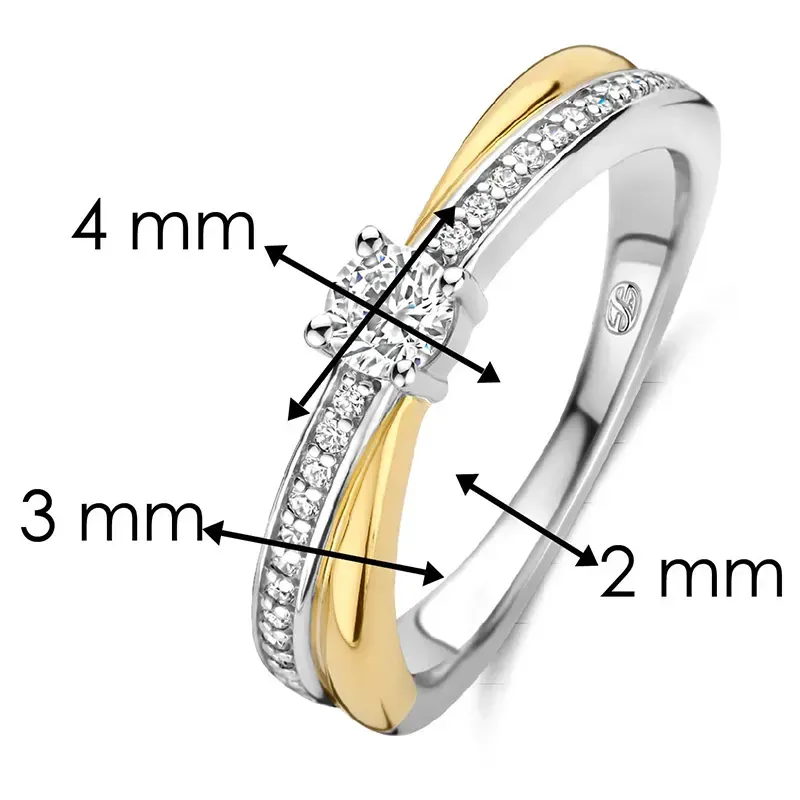 Ti sento ring med cubic zirkonia, 12374ZY